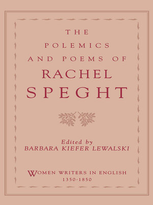 cover image of The Polemics and Poems of Rachel Speght